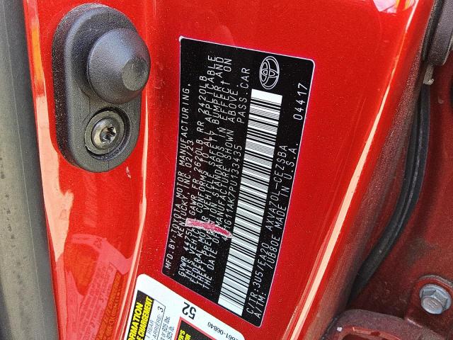 4T1G11AK7PU133435 - 2023 TOYOTA CAMRY SE NIGHT SHADE RED photo 12