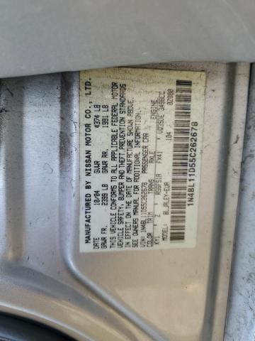 1N4BL11D55C262678 - 2005 NISSAN ALTIMA SE SILVER photo 13