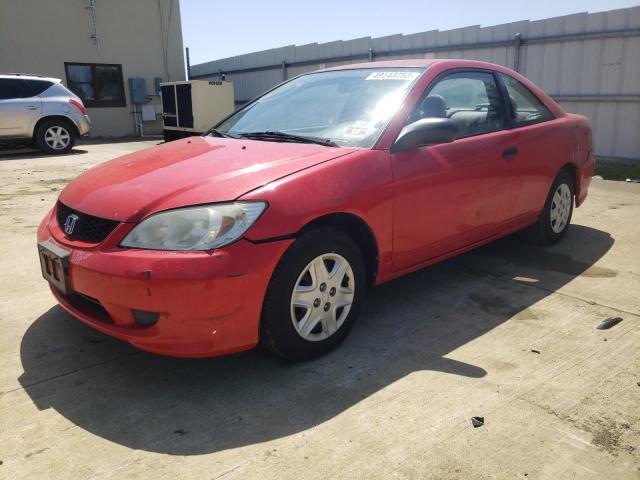 1HGEM22165L071819 - 2005 HONDA CIVIC DX VP RED photo 1