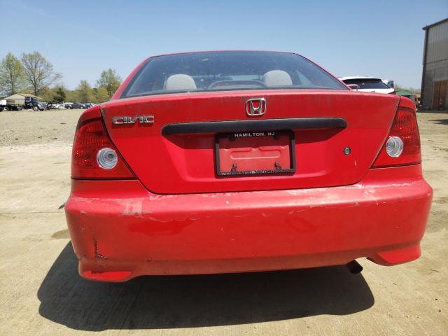 1HGEM22165L071819 - 2005 HONDA CIVIC DX VP RED photo 6