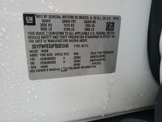 3GYFNFE39FS583049 - 2015 CADILLAC SRX PERFORMANCE COLLECTION Blanc photo 13