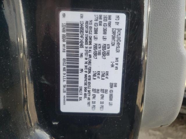 1D4HB58D74F142465 - 2004 DODGE DURANGO LIMITED BLACK photo 13