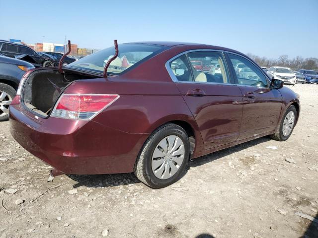 1HGCP26318A083810 - 2008 HONDA ACCORD LX MAROON photo 3