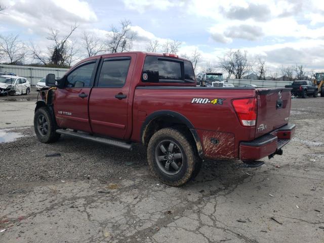 1N6AA0EC2FN500433 - 2015 NISSAN TITAN S RED photo 2