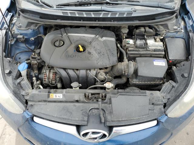 KMHDH4AE4EU054795 - 2014 HYUNDAI ELANTRA SE BLUE photo 11