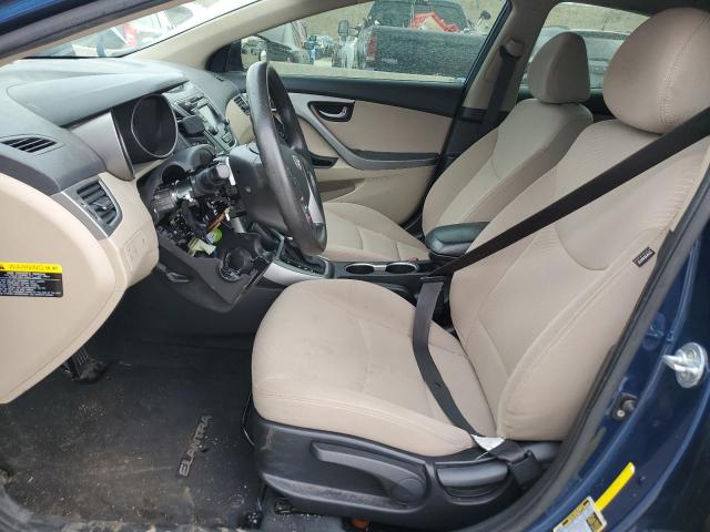 KMHDH4AE4EU054795 - 2014 HYUNDAI ELANTRA SE BLUE photo 7