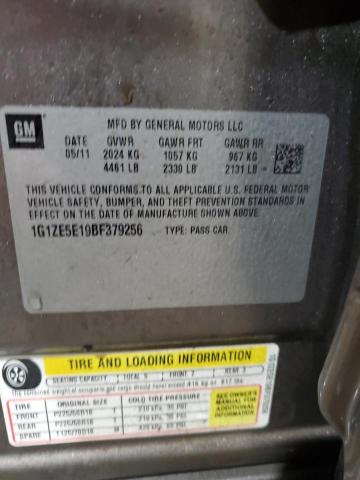 1G1ZE5E19BF379256 - 2011 CHEVROLET MALIBU LTZ ვერცხლისფერი ფოტო 12