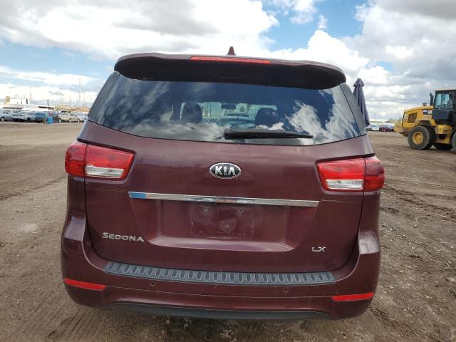 KNDMB5C19G6084663 - 2016 KIA SEDONA LX BURGUNDY photo 6