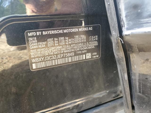 WBXYJ3C32JEP75849 - 2018 BMW X2 SDRIVE28I Қара фото 12