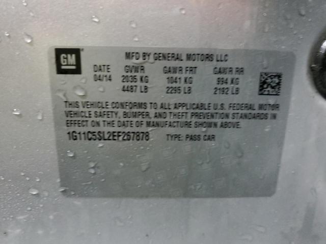 1G11C5SL2EF267878 - 2014 CHEVROLET MALIBU 1LT SILVER photo 13
