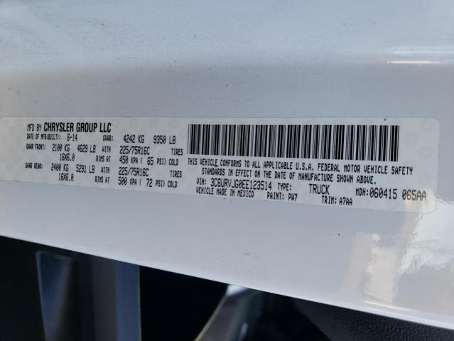 3C6URVJG0EE123514 - 2014 RAM PROMASTER 3500 HIGH თეთრი ფოტო 13