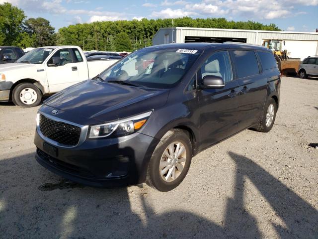 KNDMB5C11F6069475 - 2015 KIA SEDONA LX GRAY photo 1