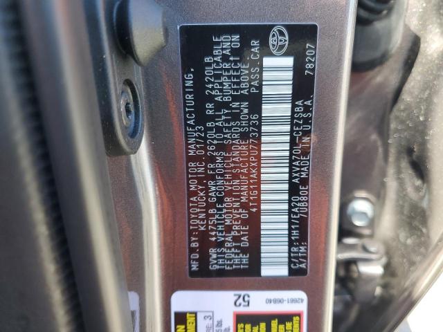 4T1G11AKXPU773736 - 2023 TOYOTA CAMRY SE NIGHT SHADE GRAY photo 13
