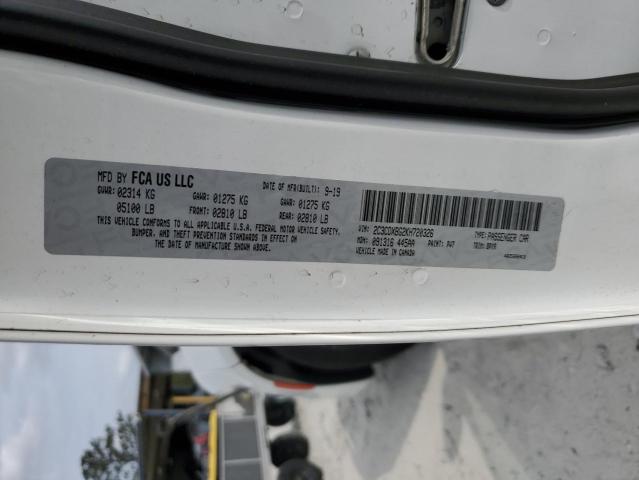 2C3CDXBG2KH720326 - 2019 DODGE CHARGER SXT WHITE photo 12