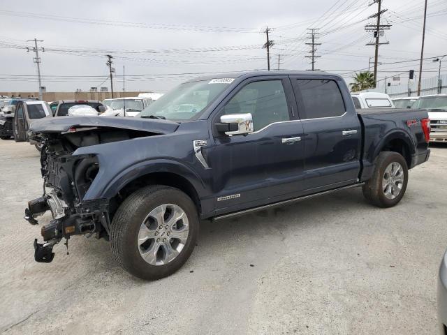 1FTFW1ED4MFC64108 - 2021 FORD F 150 SUPERCREW BLUE photo 1