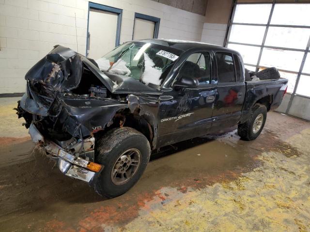 1B7GG2AN0YS787886 - 2000 DODGE DAKOTA QUAD BLACK photo 1