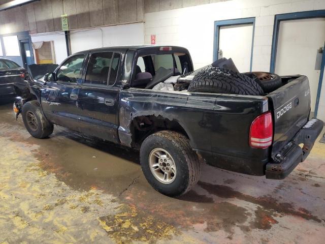 1B7GG2AN0YS787886 - 2000 DODGE DAKOTA QUAD BLACK photo 2