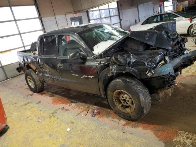 1B7GG2AN0YS787886 - 2000 DODGE DAKOTA QUAD BLACK photo 4