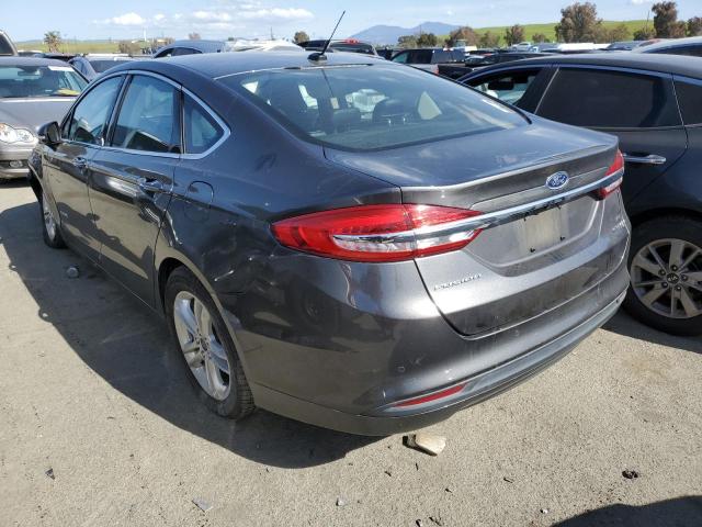 3FA6P0LU8JR277667 - 2018 FORD FUSION SE HYBRID GRAY photo 2