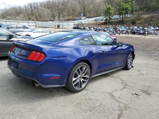 1FA6P8TH4G5305915 - 2016 FORD MUSTANG BLUE photo 3