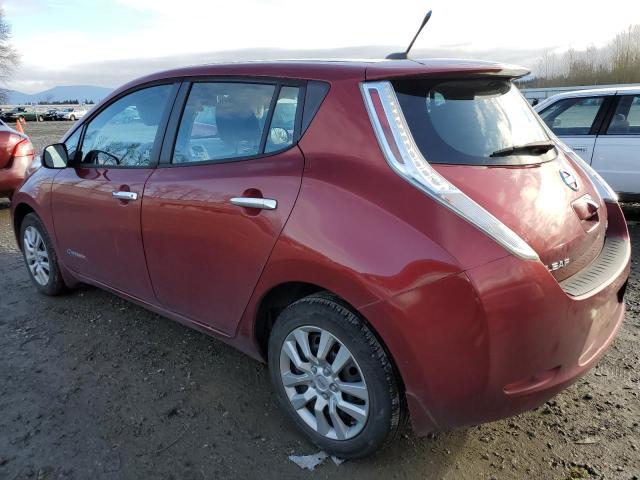 1N4AZ0CP4DC414072 - 2013 NISSAN LEAF S RED photo 2