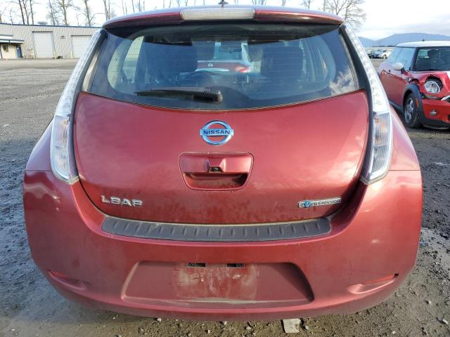 1N4AZ0CP4DC414072 - 2013 NISSAN LEAF S RED photo 6