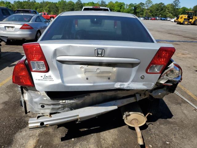 2HGES16345H585158 - 2005 HONDA CIVIC DX VP SILVER photo 6