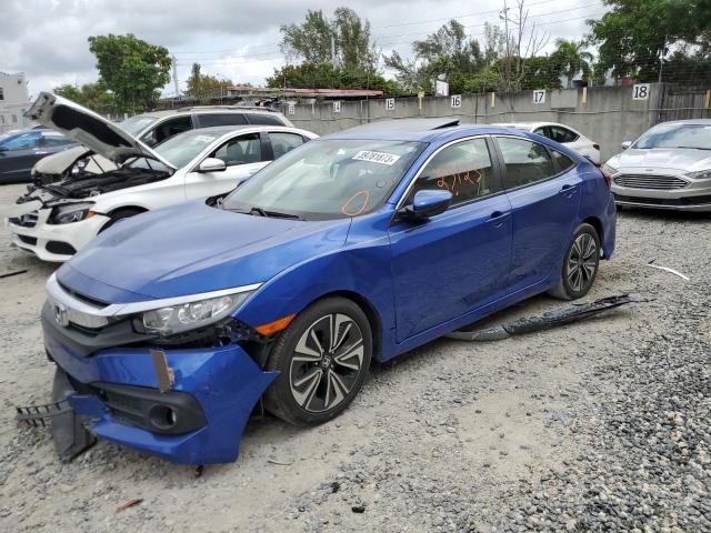 JHMFC1F38JX020710 - 2018 HONDA CIVIC EX BLUE photo 1