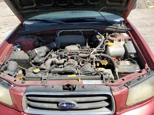 JF1SG65655H719909 - 2005 SUBARU FORESTER 2.5XS BURGUNDY photo 12