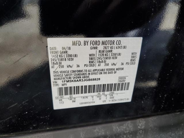 1FM5K8AR3JGB68828 - 2018 FORD EXPLORER POLICE INTERCEPTOR 黑色 照片 14