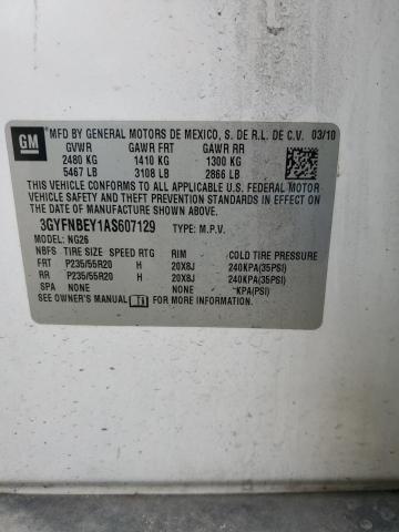 3GYFNBEY1AS607129 - 2010 CADILLAC SRX PERFORMANCE COLLECTION 白色 照片 13