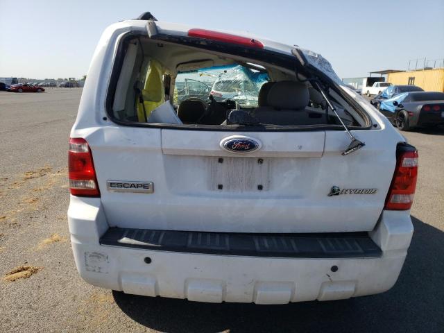 1FMCU49H18KC83649 - 2008 FORD ESCAPE HEV WHITE photo 6