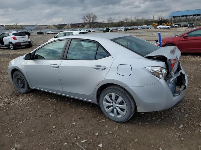 2T1BURHE9GC669143 - 2016 TOYOTA COROLLA L SILVER photo 2