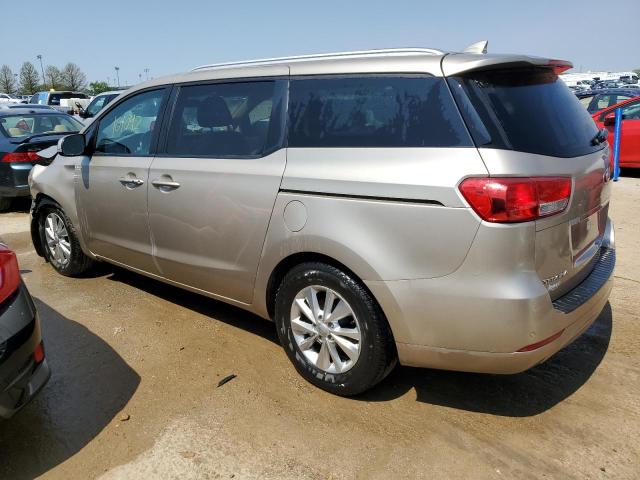 KNDMB5C1XH6284744 - 2017 KIA SEDONA LX TAN photo 2