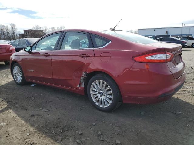 3FA6P0LU3ER310600 - 2014 FORD FUSION SE HYBRID RED photo 2