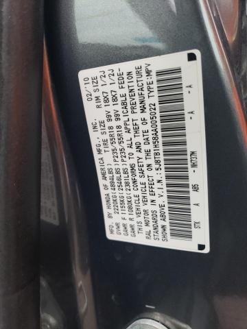 5J8TB1H58AA005022 - 2010 ACURA RDX TECHNOLOGY GRAY photo 12