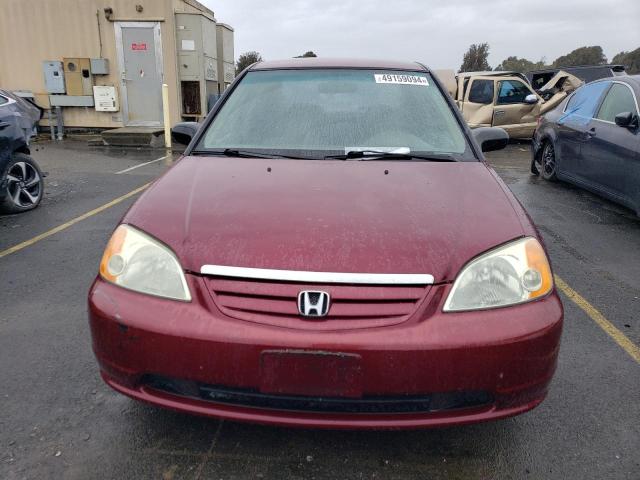 2HGES16552H536239 - 2002 HONDA CIVIC LX RED photo 5