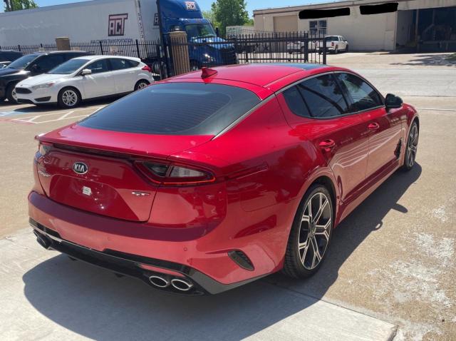 KNAE55LC6J6010182 - 2018 KIA STINGER GT2 RED photo 4