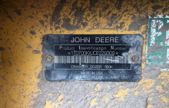 1T0700KXJCE229309 - 2014 JOHN DEERE COMMERCIAL YELLOW photo 10