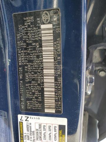 2T1KR32E76C581939 - 2006 TOYOTA MATRIX XR Синій фото 12