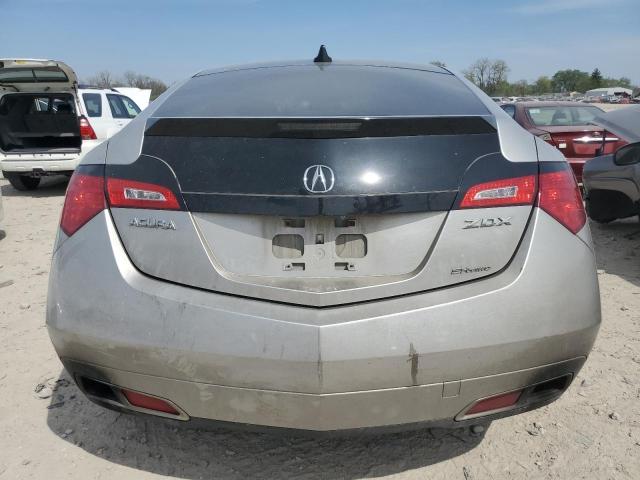 2HNYB1H40BH500422 - 2011 ACURA ZDX TECHNOLOGY SILVER photo 6