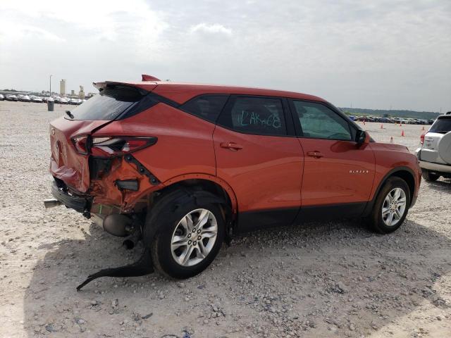 3GNKBCR41NS139510 - 2022 CHEVROLET BLAZER 2LT ORANGE photo 3