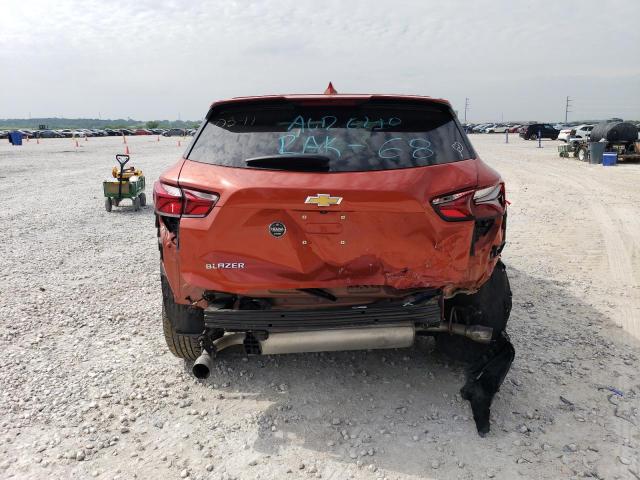 3GNKBCR41NS139510 - 2022 CHEVROLET BLAZER 2LT ORANGE photo 6