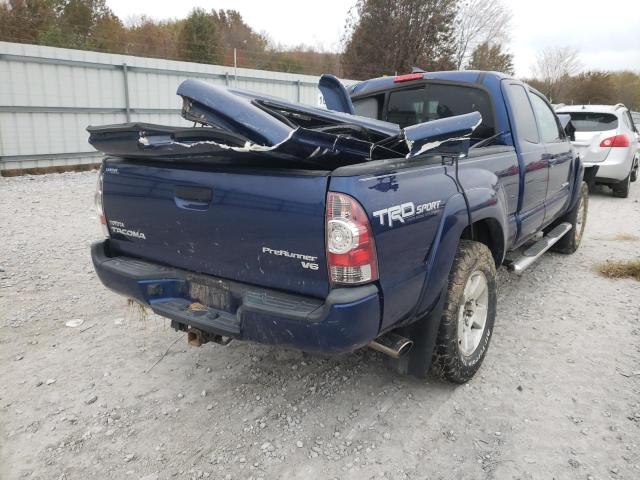 5TFTU4GN3EX062159 - 2014 TOYOTA TACOMA PRERUNNER ACCESS CAB BLUE photo 4