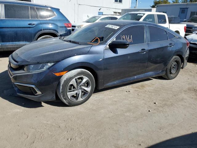 2HGFC2F67LH504510 - 2020 HONDA CIVIC LX BLUE photo 1