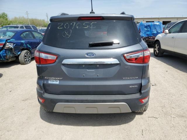 MAJ6P1WL2JC207055 - 2018 FORD ECOSPORT TITANIUM GRAY photo 6