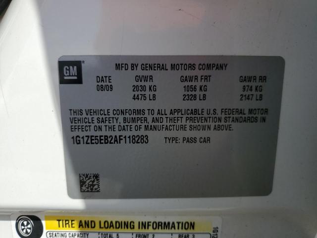 1G1ZE5EB2AF118283 - 2010 CHEVROLET MALIBU LTZ თეთრი ფოტო 12
