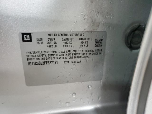 1G11C5SL3FF327121 - 2015 CHEVROLET MALIBU 1LT SILVER photo 12