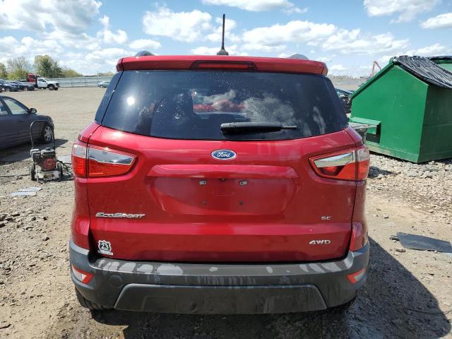 MAJ6S3GL3KC258736 - 2019 FORD ECOSPORT SE RED photo 6