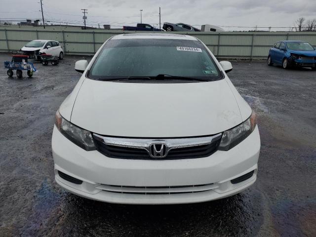 19XFB2F97CE331157 - 2012 HONDA CIVIC EXL WHITE photo 5